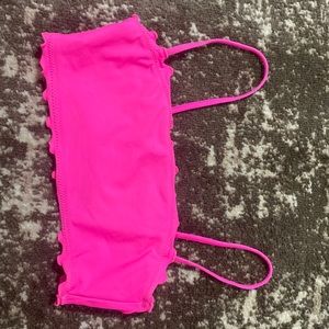 never worn hot pink swim suit top